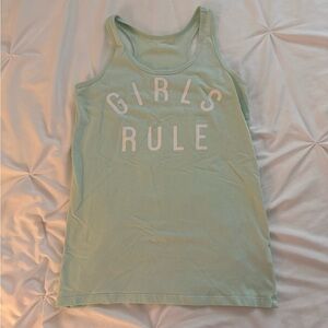 Old Navy Mint Green 'Girls Rule' Tank Top